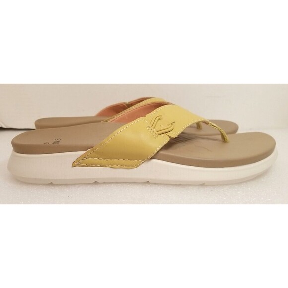Earth Origins Thong Sandals SIZE 11 Dania Lemon Yellow Women's Comfort Sandals - Picture 4 of 9